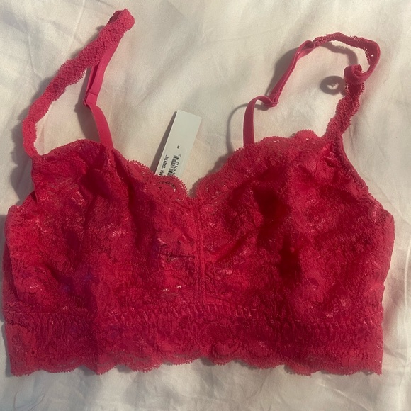 COPY - COPY - Cosabella Never Say Never Sweetie Lace Bralette: Raspberry - Picture 5 of 7